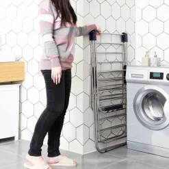 Hot SONGMICS Séchoir à linge XL Argent + Bleu