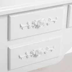 Clearance SONGMICS Set coiffeuse 7 tiroirs Blanc