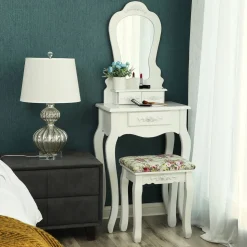 Store SONGMICS Set coiffeuse en hauteur Blanc