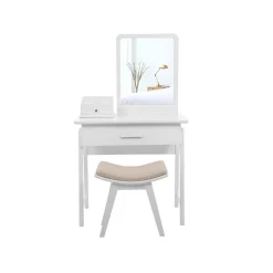 Store SONGMICS Set coiffeuse grand tiroir Blanc