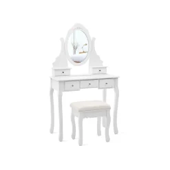 Cheap SONGMICS Set coiffeuse miroir pivotant