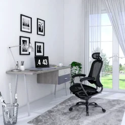 New SONGMICS Siège de travail gris