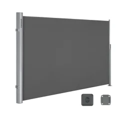 New SONGMICS Store banne rétractable 250 x 120 cm avec manivelle gris