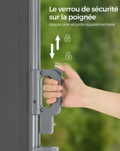 New SONGMICS Store banne rétractable 250 x 120 cm avec manivelle gris
