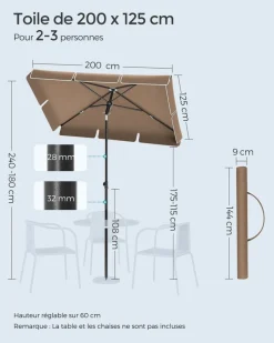 Outlet SONGMICS Store double 1,8 x 6 m