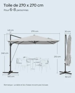 Cheap SONGMICS Store latéral 1,6 x 3 m