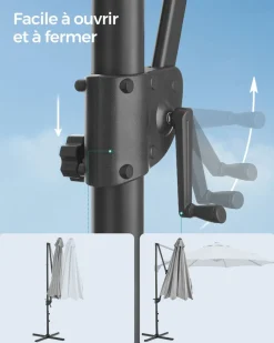 New SONGMICS Store latéral 1,8 x 4,5 m gris