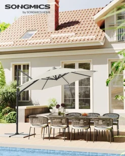 New SONGMICS Store latéral 1,8 x 4,5 m gris