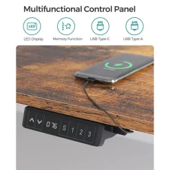 Discount SONGMICS Support bureau assis-debout noir Blanc