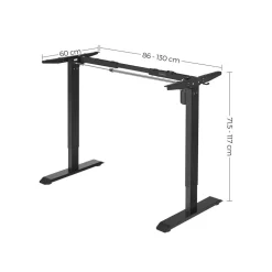 Discount SONGMICS Support bureau assis-debout noir Blanc