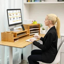 Online SONGMICS Support d'ordinateur bambou