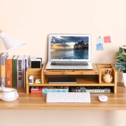 Online SONGMICS Support d'ordinateur bambou