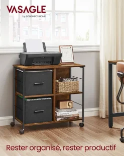 Flash Sale SONGMICS Support imprimante Noir