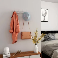 Cheap SONGMICS Support mural 4 crochets Blanc