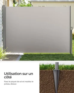 Store SONGMICS Support mural fixation store Noir