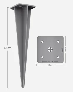 Store SONGMICS Support mural fixation store Noir