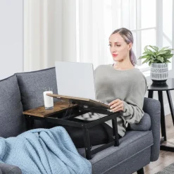 Best SONGMICS Support ordinateur rustique Brun Vintage Noir