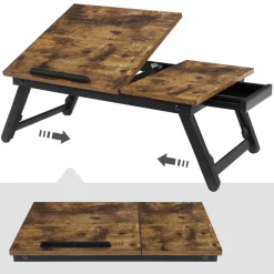 Best SONGMICS Support ordinateur rustique Brun Vintage Noir