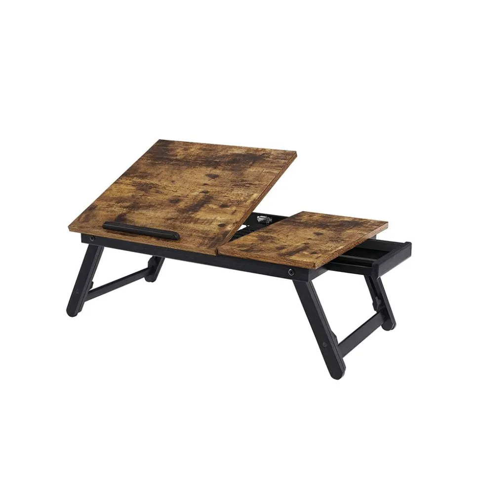 Best SONGMICS Support ordinateur rustique Brun Vintage Noir