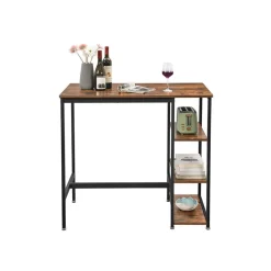 Online SONGMICS Table à manger marron rustique et noir