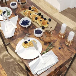 Online SONGMICS Table à manger marron rustique et noir