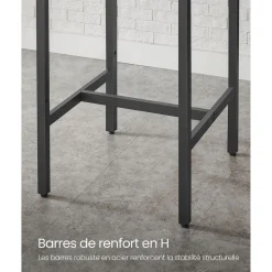 Discount SONGMICS Table bar carré industriel