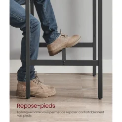 Discount SONGMICS Table bar carré industriel