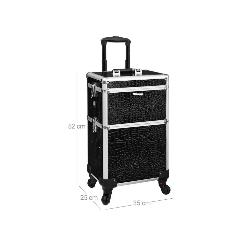 New SONGMICS Table basse avec rangements Brun Vintage Noir