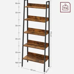Hot SONGMICS Table basse maille industriel Marron Rustique