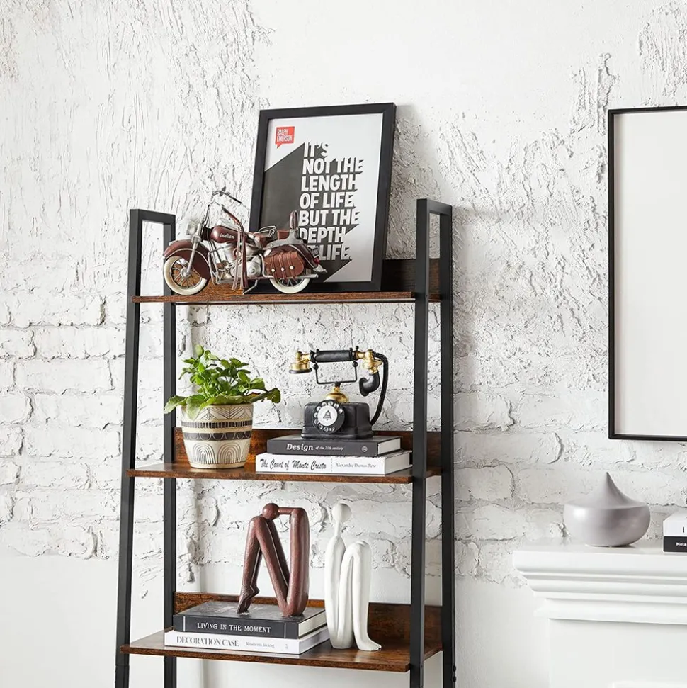 Hot SONGMICS Table basse maille industriel Marron Rustique