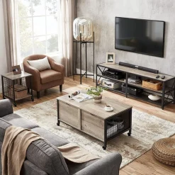 Online SONGMICS Table basse rangement grège Blanc