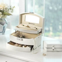 New SONGMICS Table basse ronde Brun Vintage Noir