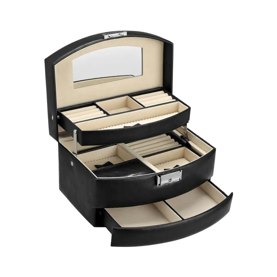 New SONGMICS Table basse ronde Brun Vintage Noir