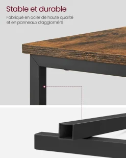 Sale SONGMICS Table basse ronde avec panier noir boisé et turquoise foncé