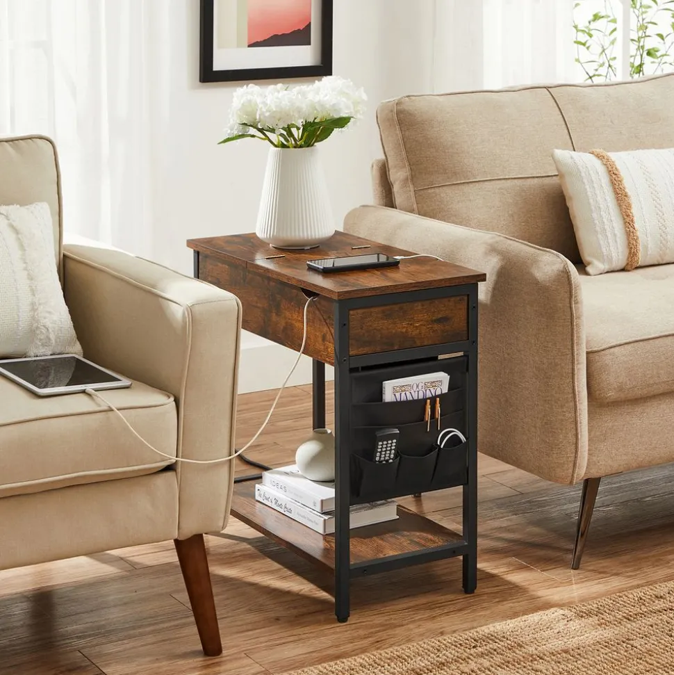 Flash Sale SONGMICS Table basse ronde grège Noir