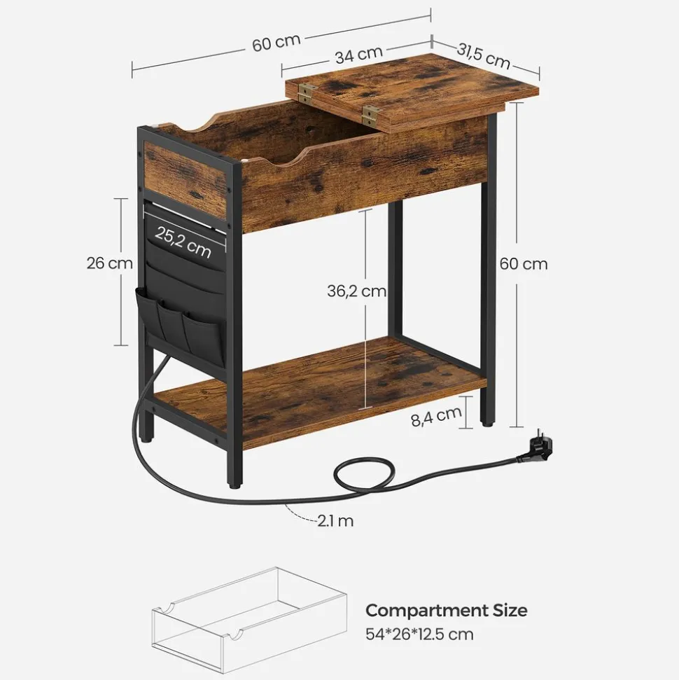 Flash Sale SONGMICS Table basse ronde grège Noir