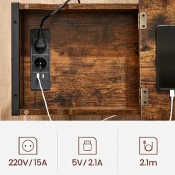 Flash Sale SONGMICS Table basse ronde grège Noir