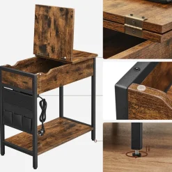 Flash Sale SONGMICS Table basse ronde grège Noir