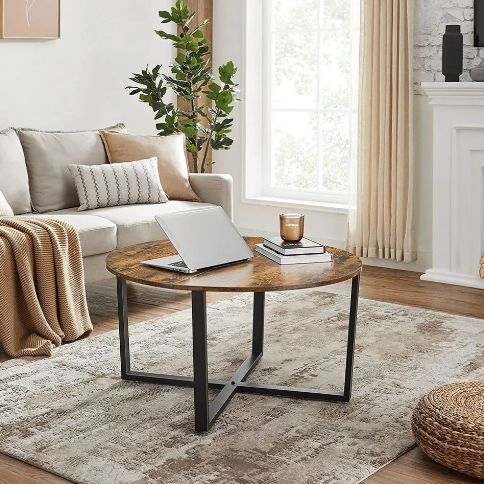 Discount SONGMICS Table basse ronde grège