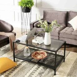 Cheap SONGMICS Table basse rosace Blanc