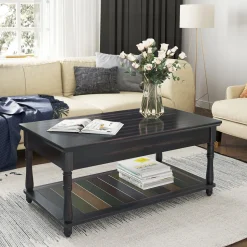 Clearance SONGMICS Table basse rustique multicolore Gris