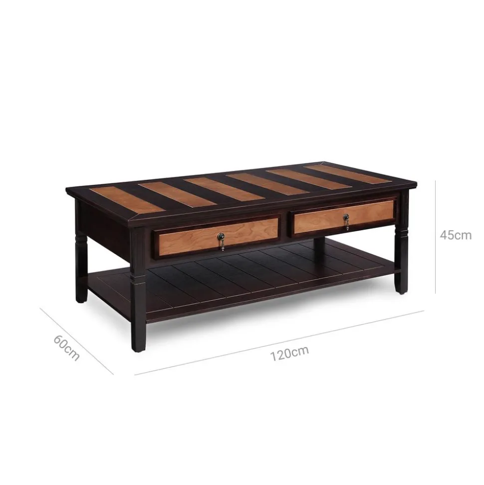 Hot SONGMICS Table basse striée