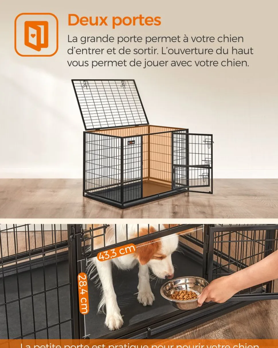 Fashion SONGMICS Table basse tiroirs industriel