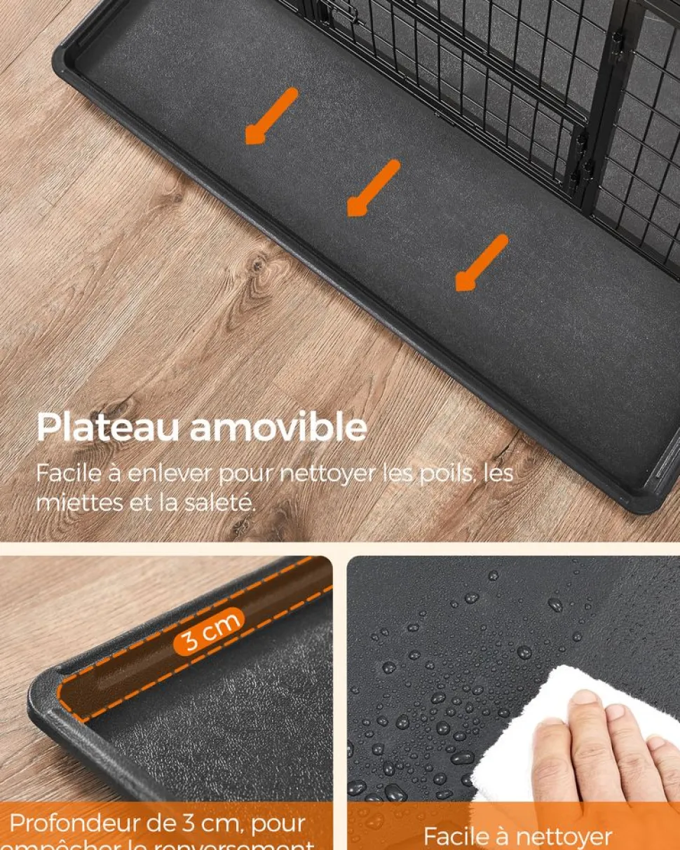 Fashion SONGMICS Table basse tiroirs industriel