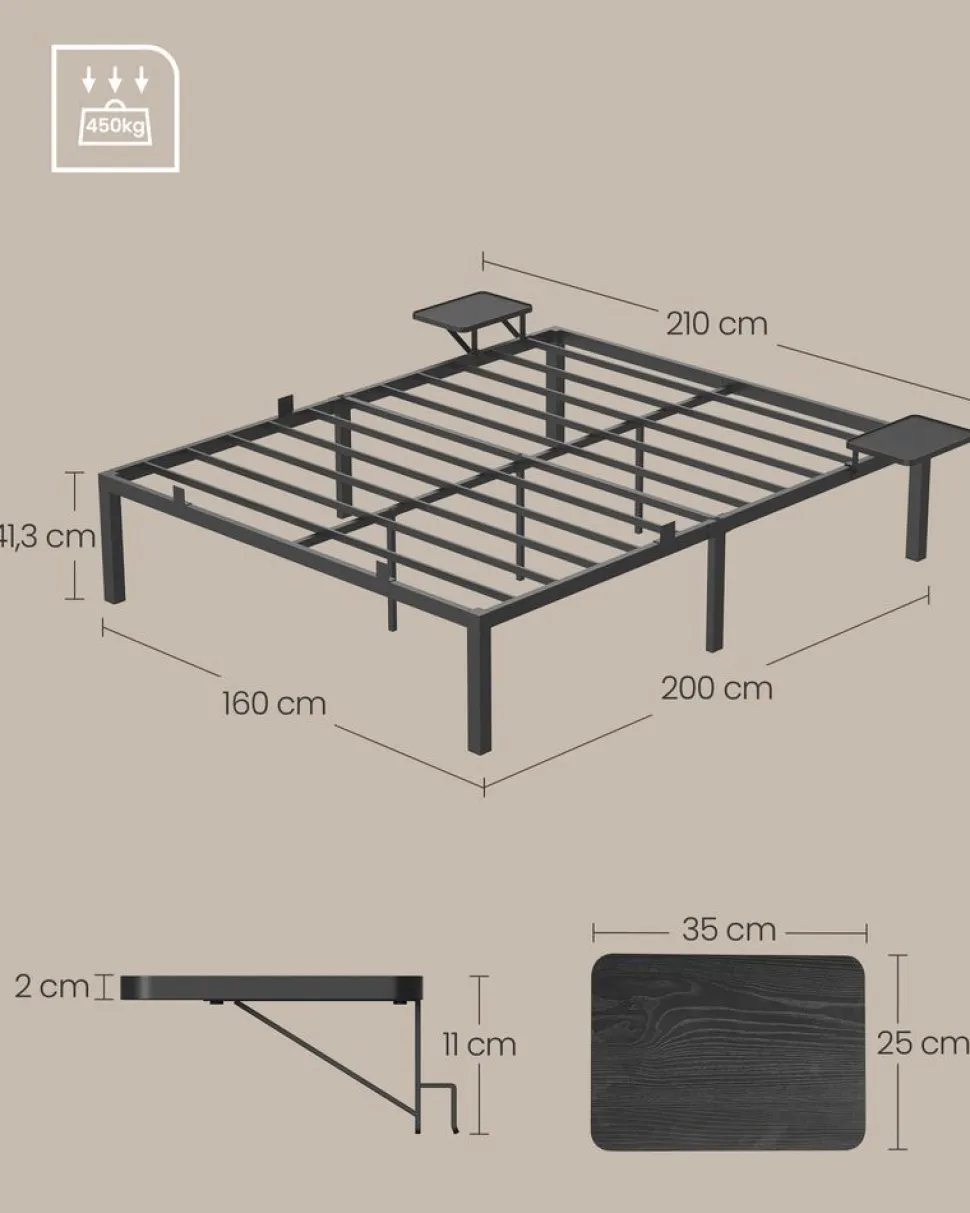 Shop SONGMICS Table basse verre doré