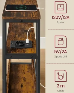 Best SONGMICS Table basse verre doré