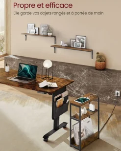 Best SONGMICS Table basse verre doré