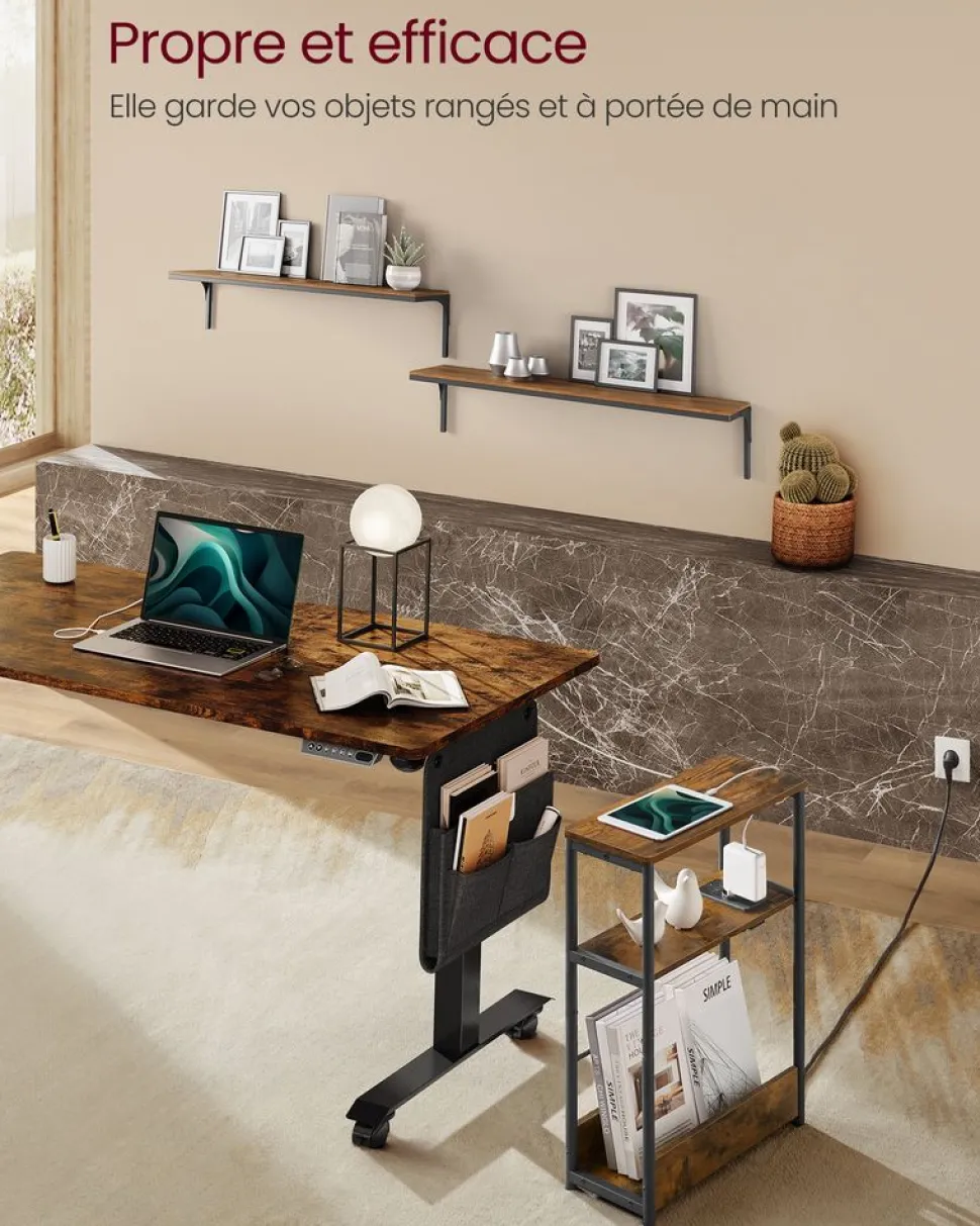 Best SONGMICS Table basse verre doré