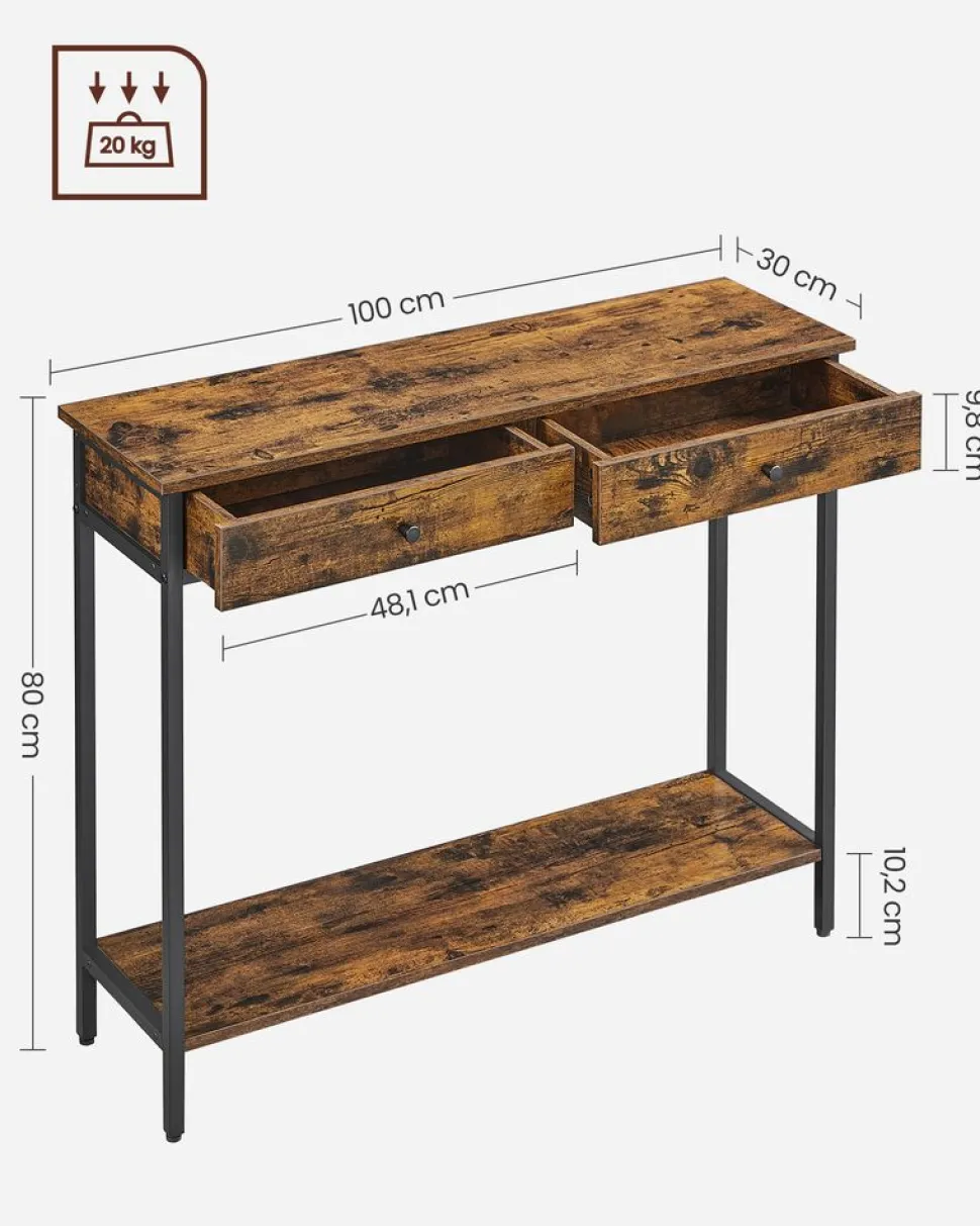 Cheap SONGMICS Table console 2 tiroirs