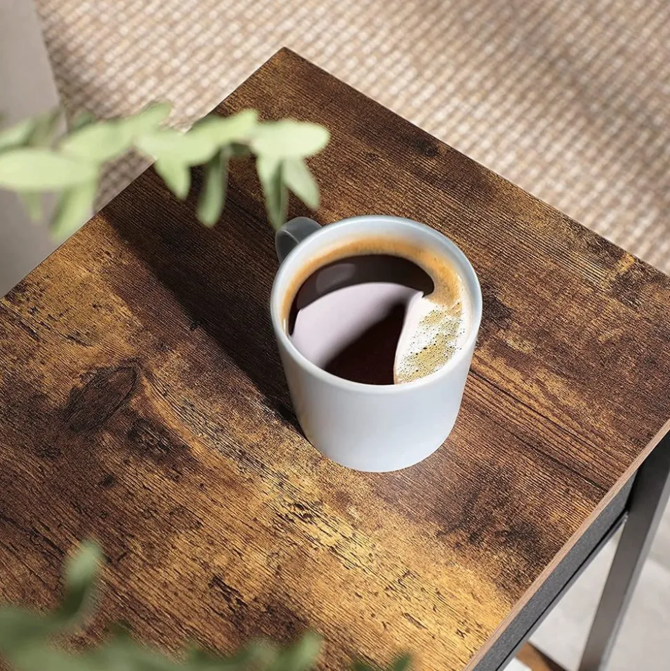 New SONGMICS Table console 2 tiroirs Noir